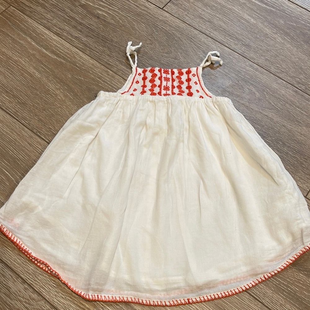 Beautiful orange stitching Tie-Shoulder Dress- Old Navy 2T